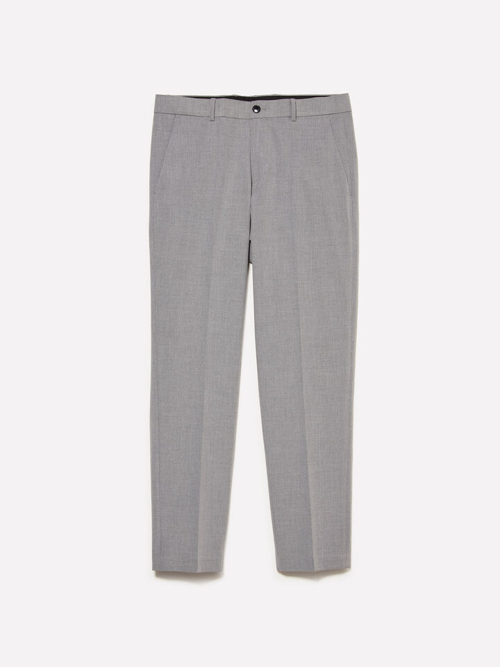 Light gray chinos - men's slim fit trousers - Gray | Sisley image number 1